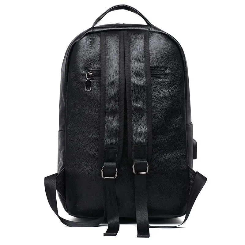 Luxury CrocTex Pleated Leather Zipper Backpack