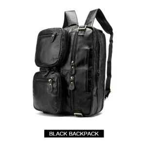 Luxury Exotic Leather Travel Laptop Backpack