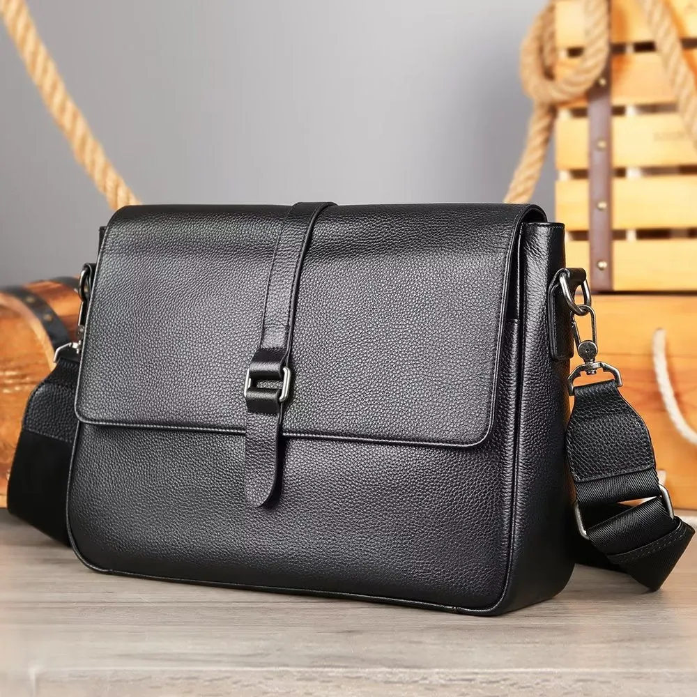 Luxury Genuine Leather Flap Crossbody Bag