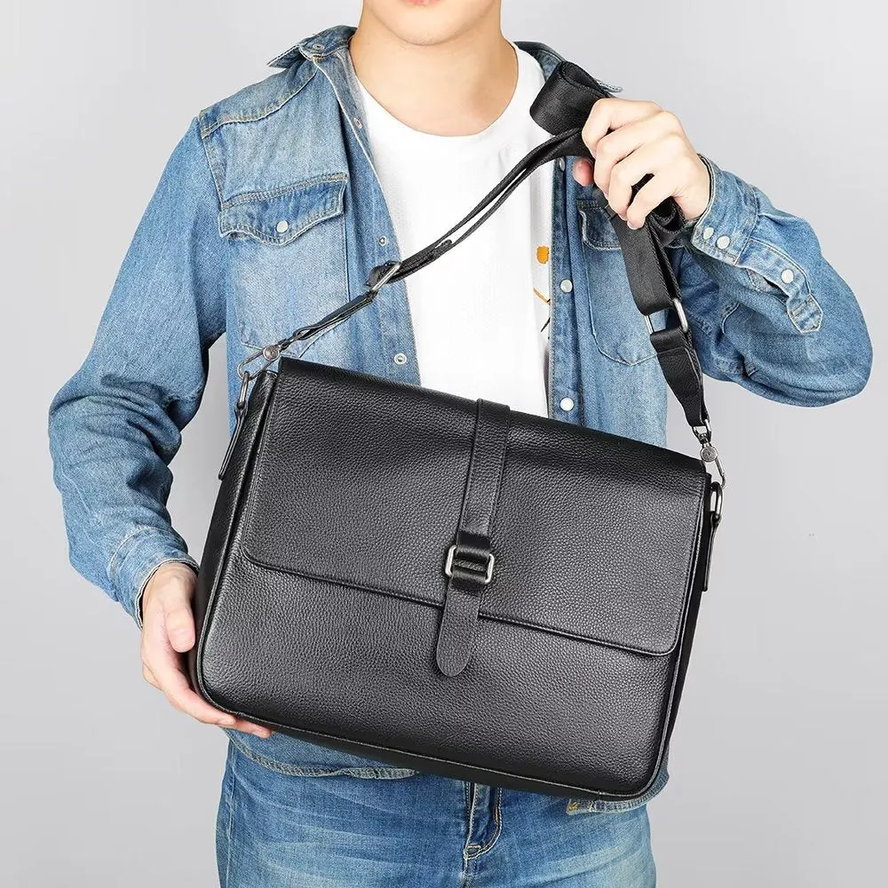 Luxury Genuine Leather Flap Crossbody Bag