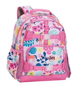 Mackenzie Pink Sasha's Garden Backpack, Lunch Box, and Water Bottle