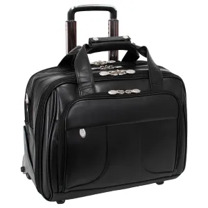 McKlein R Series 8358 Chicago Leather Detachable Wheeled Laptop Overnight W/ Removable Brief