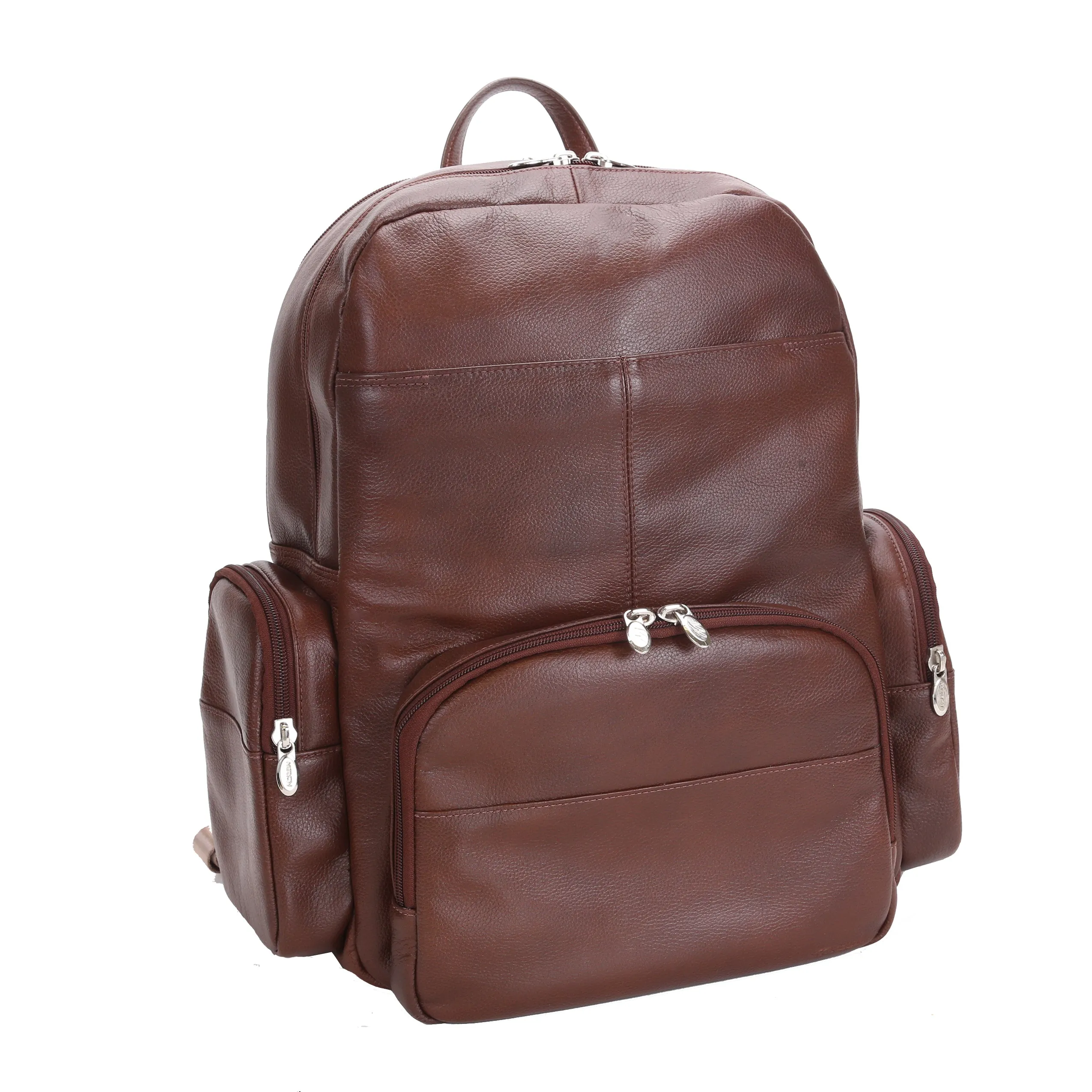 McKlein USA Cumberland 15" Leather Dual Compartment Laptop Backpack Assorted Colors