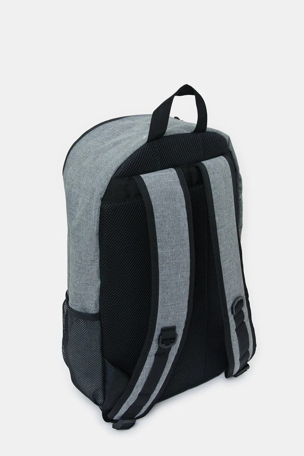 Men Black And Grey Printed Backpack