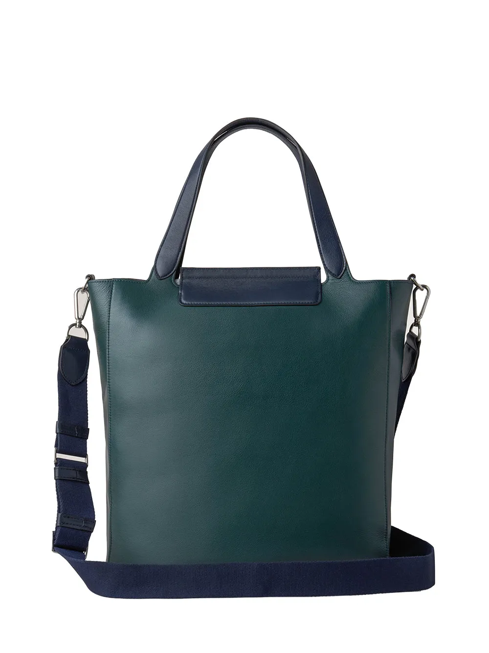 Mulberry x Paul Smith Antony Tote Silky Calf (Mulberry Green & Cobalt Blue)