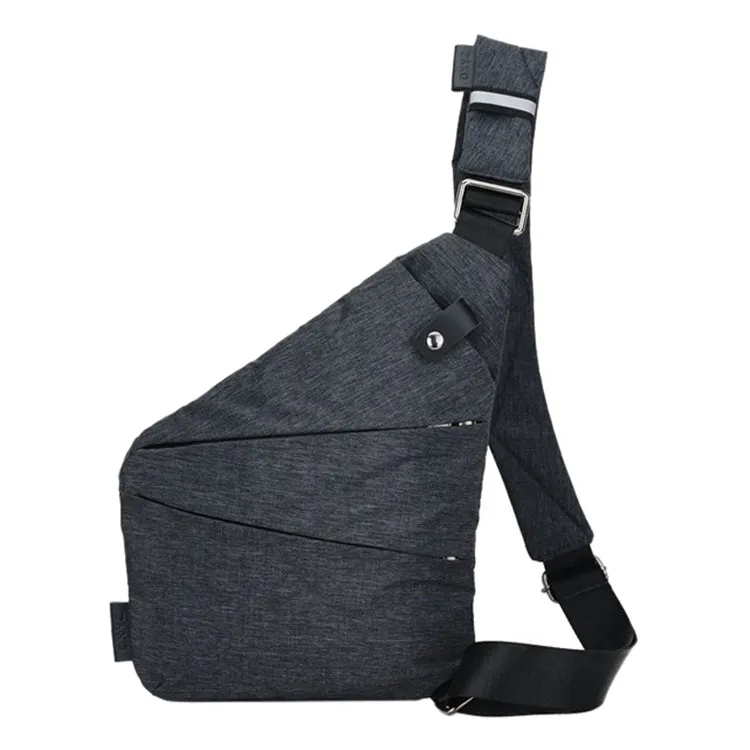 Multi-Function Portable Anti-theft Polyester Business Chest Bag Outdoor Sports Shoulder Bag for Men (Grey)