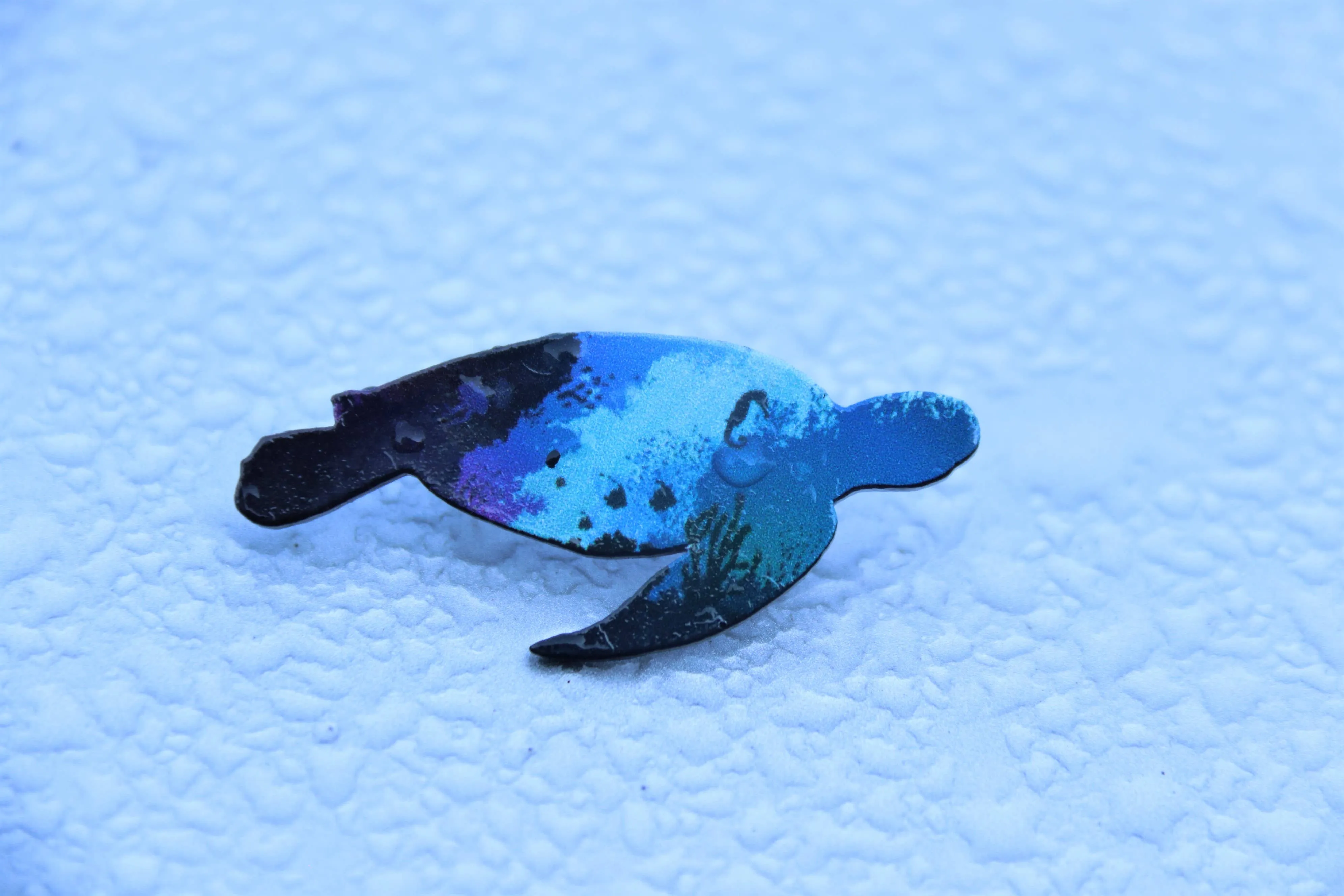 Ocean Sea Turtle Enamel Pin - Marine Life, Nautical Pins