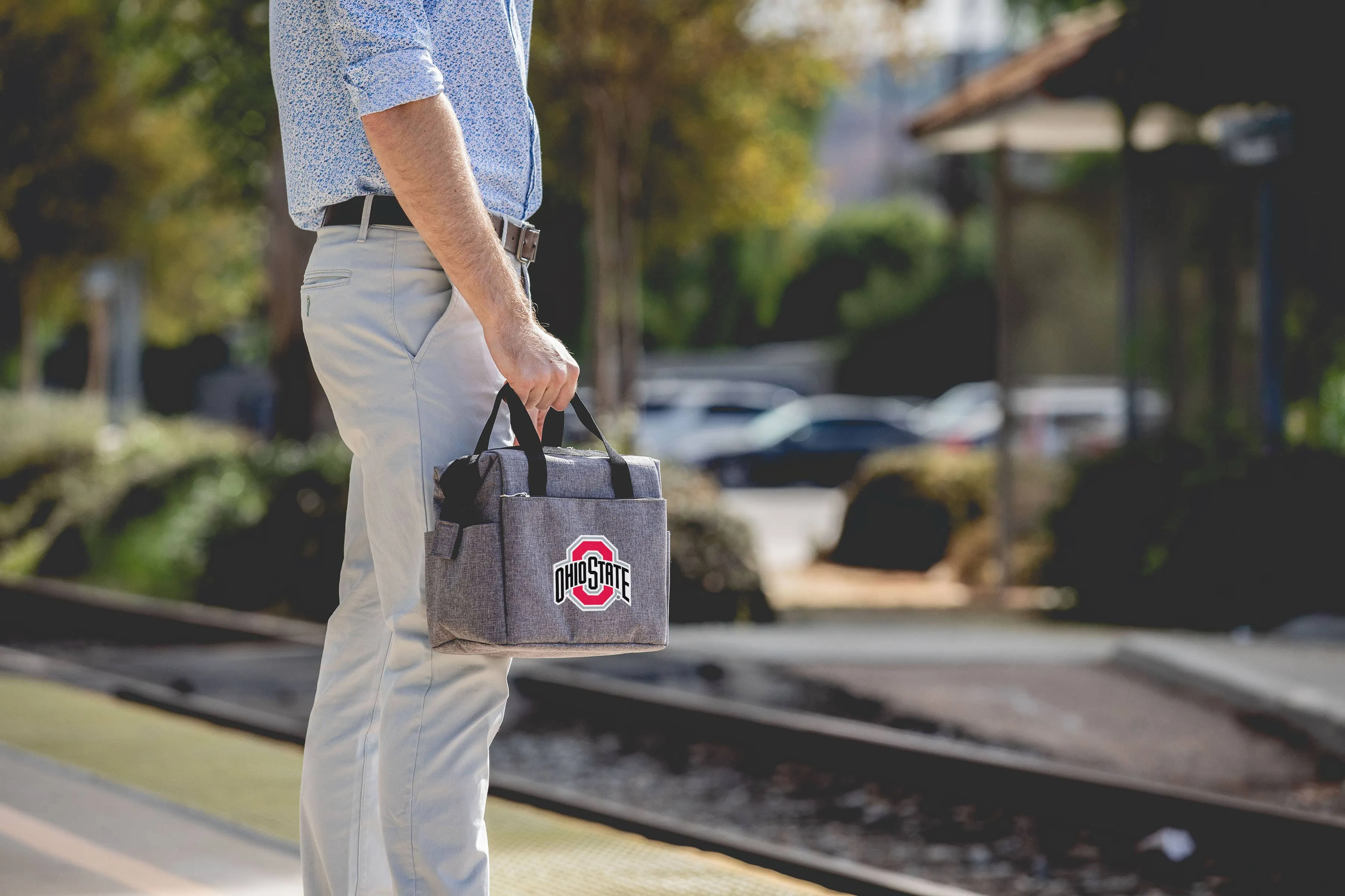 Ohio State Buckeyes On The Go Lunch Cooler: Heathered Gray