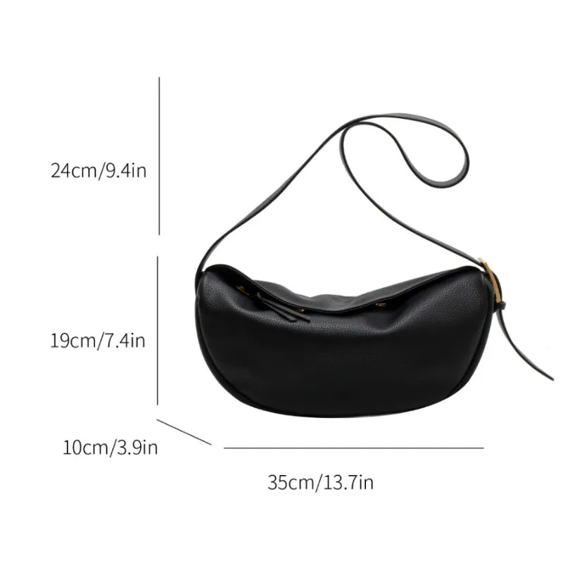 Oversized U-Shape Multi-Style Dumpling Bags with Adjustable Strap