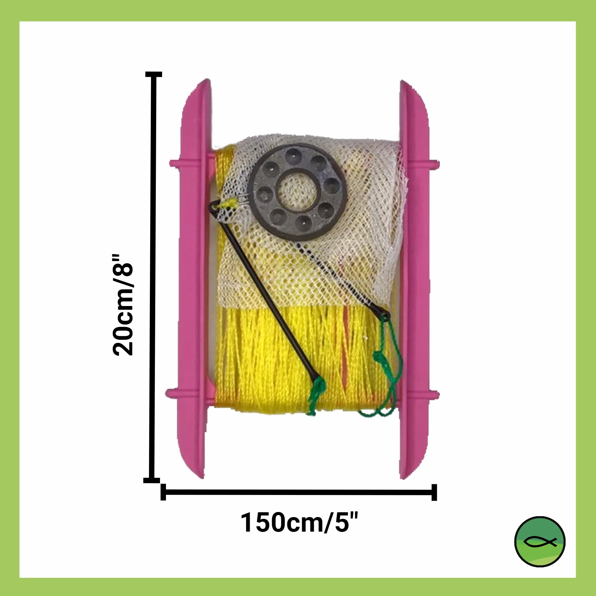 Pink Crab Line With Bag, Boom And Weight (Child Safety, No Hook)