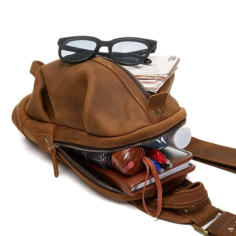 RetroLux Horse Leather Chest Bag