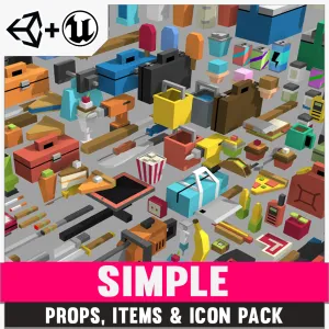 Simple Props/Items/Icons - Cartoon Assets