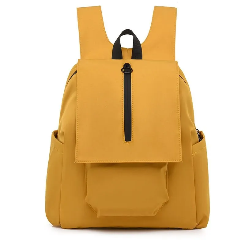 Solid Color Waterproof Backpacks For Female