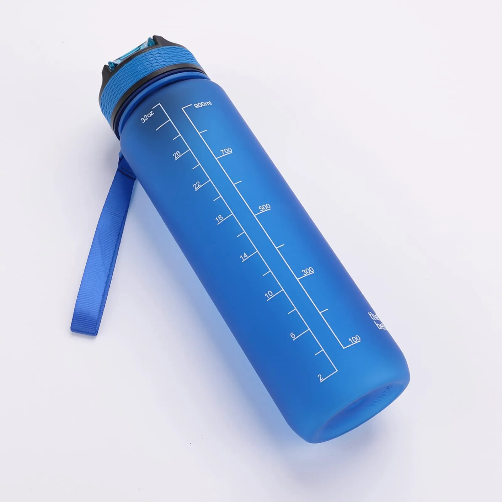 The Better Home Sipper Water Bottle For Adults 1 Liter | Motivational Gym Water Bottle 1  Litre with Measurements | Sports Water Bottle | Unbreakable Sipper Bottle (Blue, Set of 1), Plastic