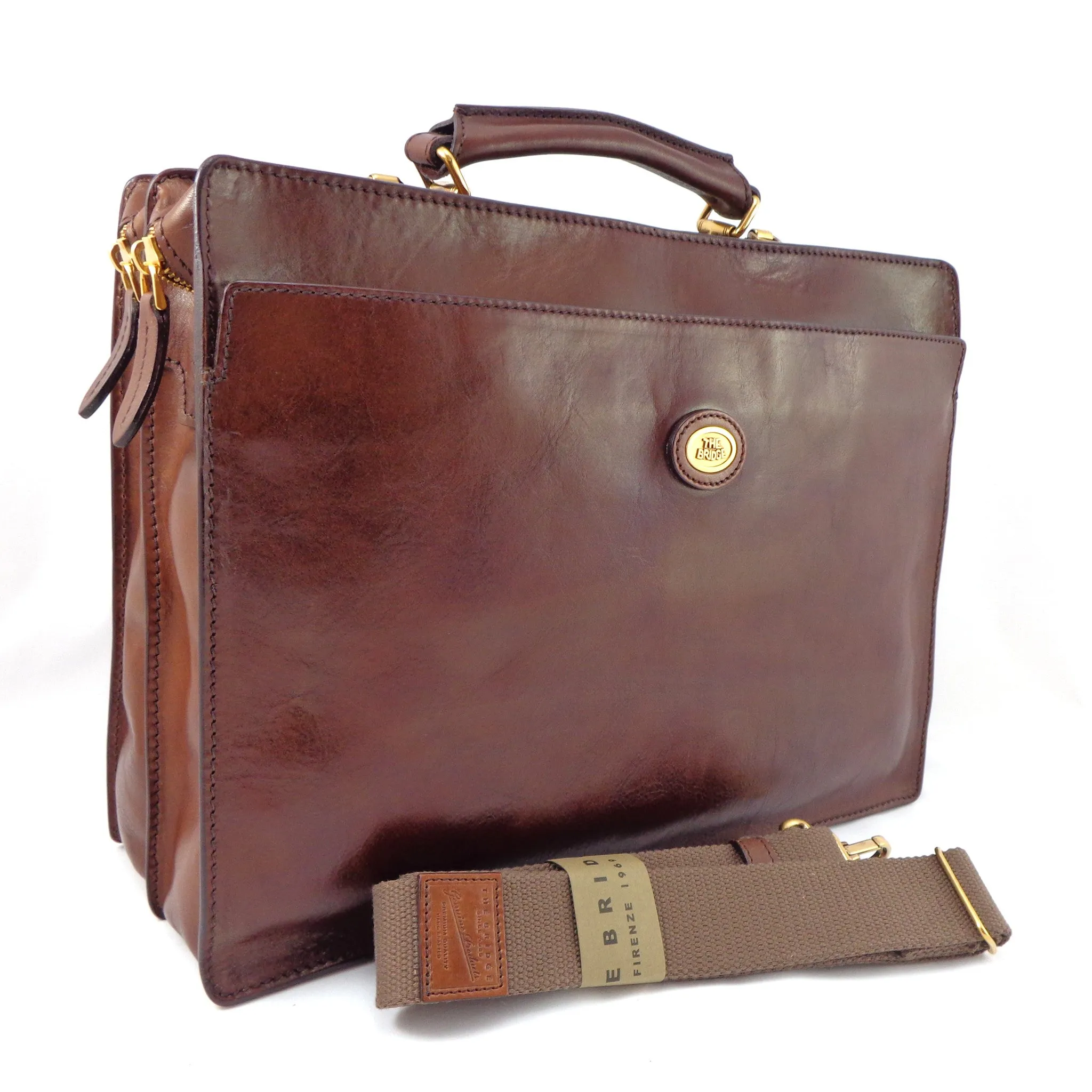 The Bridge Double Gusset Briefcase - Style: 06434901