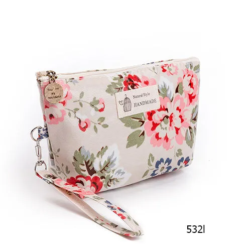 Vintage Floral Cosmetics Pouches