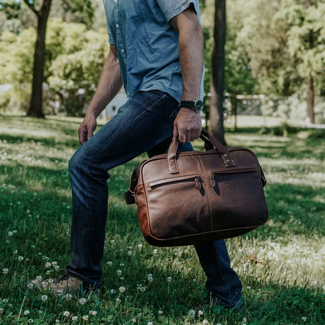 Walker Leather Pilot Bag | Vintage Oak