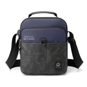 WEPOWER Men Sport Messenger Bag Outdoor Street Casual Messenger Bag(Dark Blue)