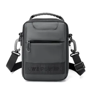 WEPOWER Simple Men Messenger Bag Can Wear Belt Hanging Bag Handheld Shoulder Bag(Grey)