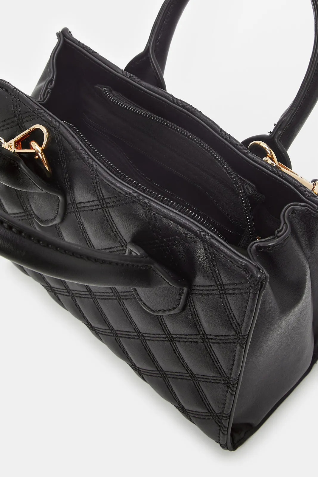 Women Black Quilted  Bag