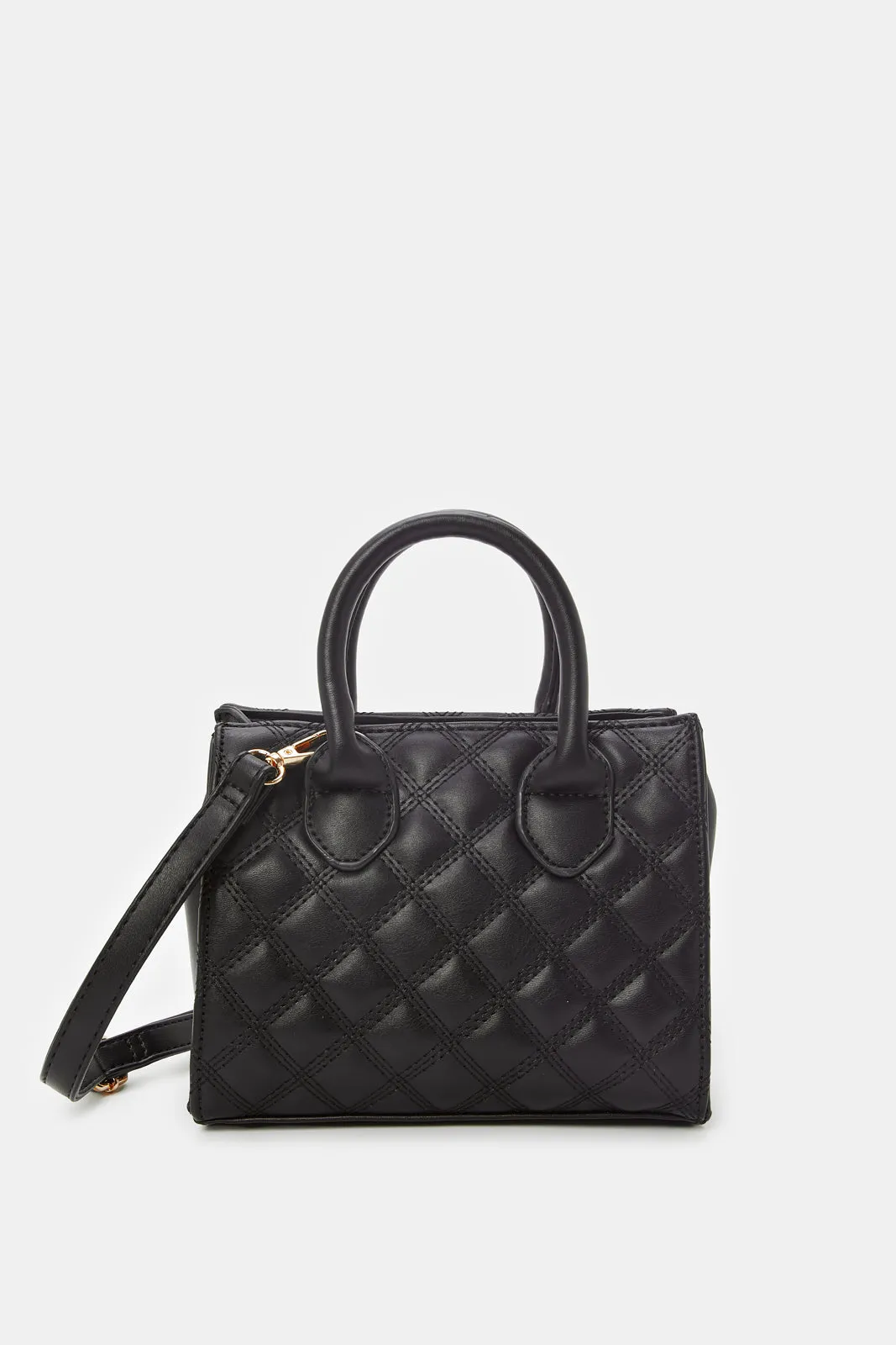 Women Black Quilted  Bag