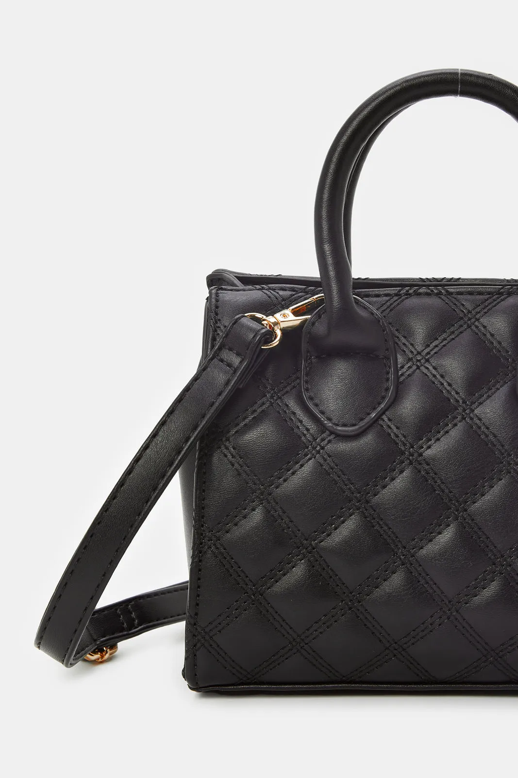 Women Black Quilted  Bag