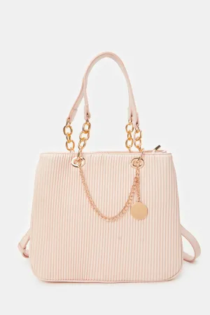 Women Pink Embellished Day Bag