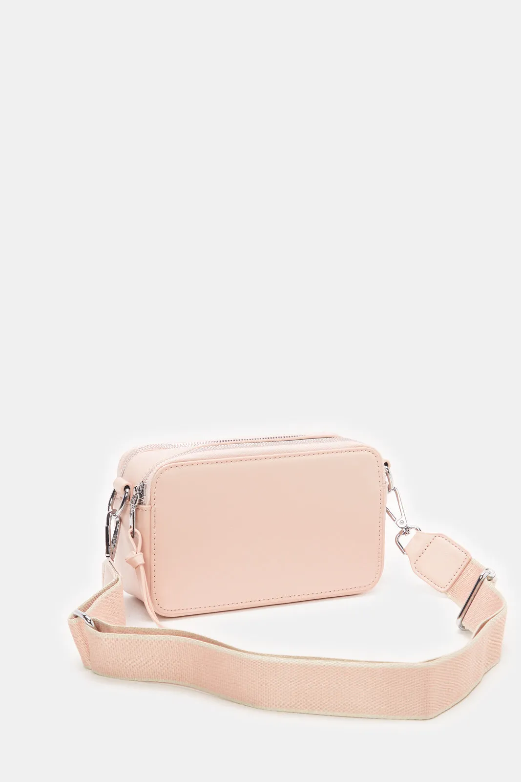 Women Pink Textured Cross Body Bag