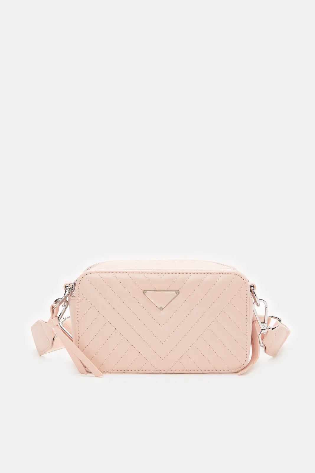 Women Pink Textured Cross Body Bag