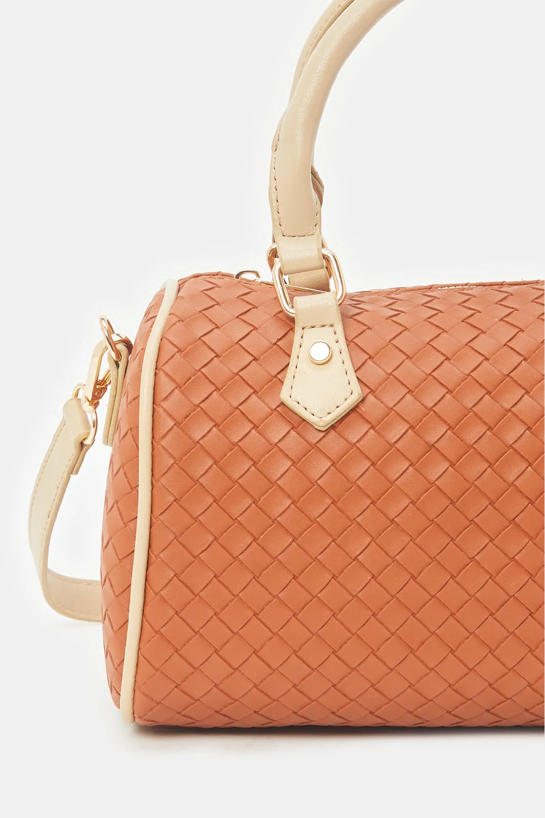 Women Tan Embossed Bolin Bag