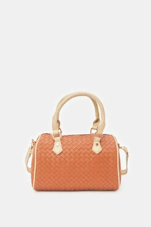 Women Tan Embossed Bolin Bag