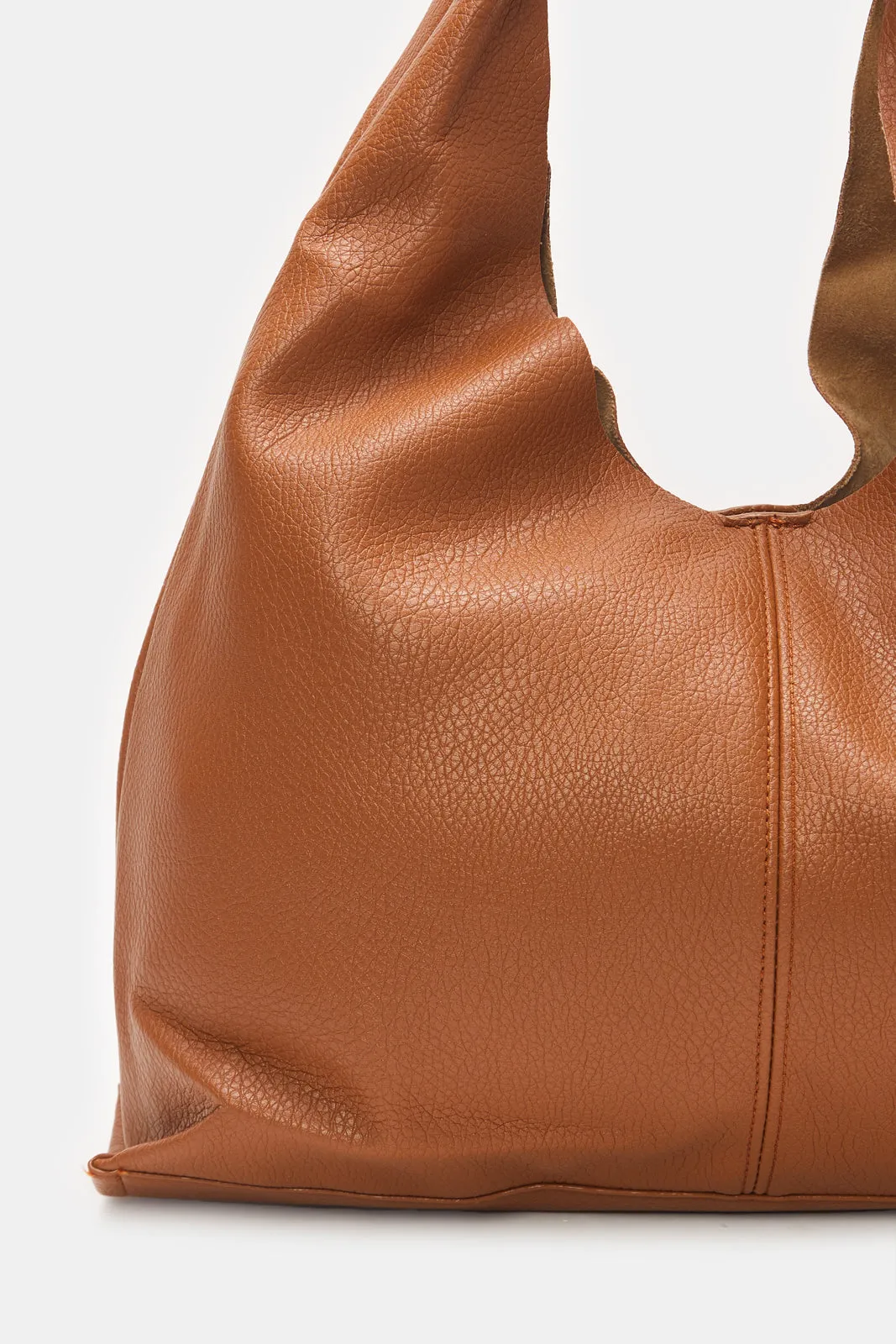 Women Tan Soft Handbag