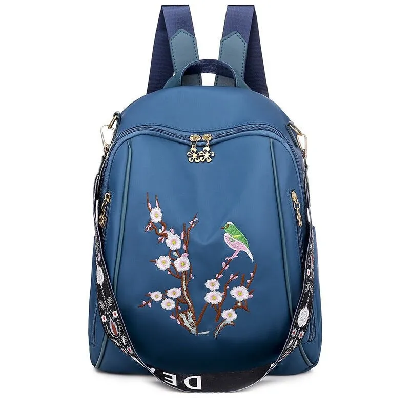 Women's Embroidery Large Capacity Travel Bag