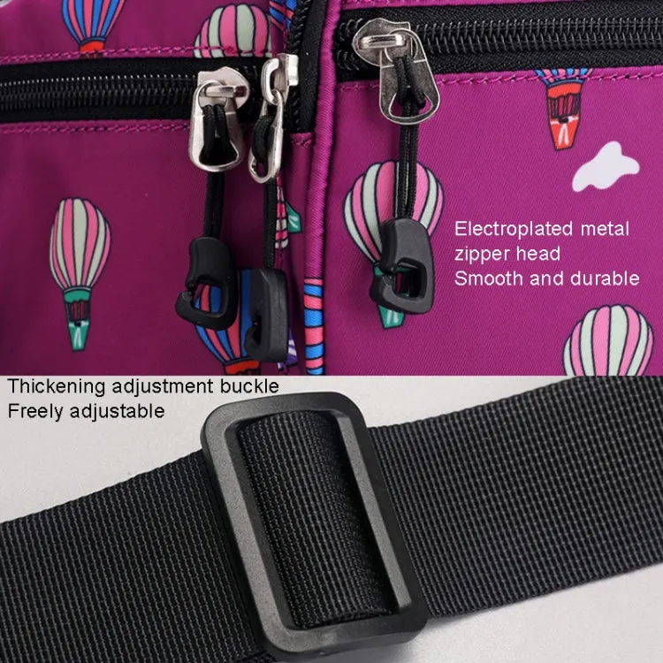 Y051 Women Summer Crossbody Waist Bag Large Capacity Cell Phone Bag(Balloon Black)